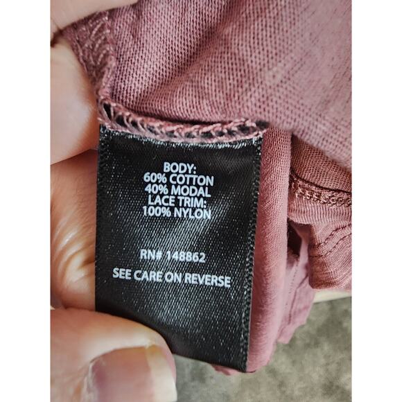 Torrid Cotton Modal Slub Square Neck Pintuck Top, Rose Taupe, NWT, 3X - Picture 6 of 7